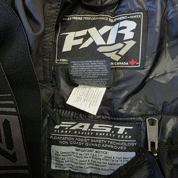 FXR Pants Womens 16 Black Team Pant F.A.S.T. HYDRX Insulated Snowmobile Bib - Picture 12 of 15